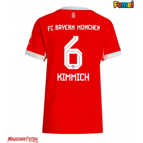 Bayern Munich Joshua Kimmich #6 Tricou Fotbal Replică 2025-26 Femei Acasa Bayern Munich Joshua Kimmich #6 Tricou Fotbal Replică 2025-26 Femei Acasa